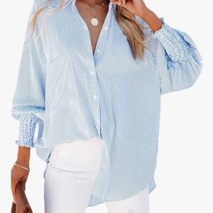 Women's Blue Striped Blouse